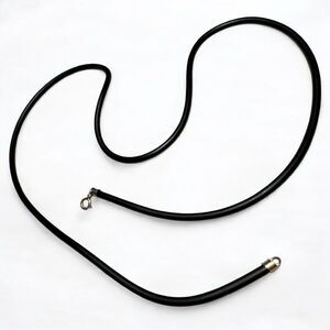 23" Black Cord Necklace - Unisex | 925 Silver
Clasp Minimalist Great for Men